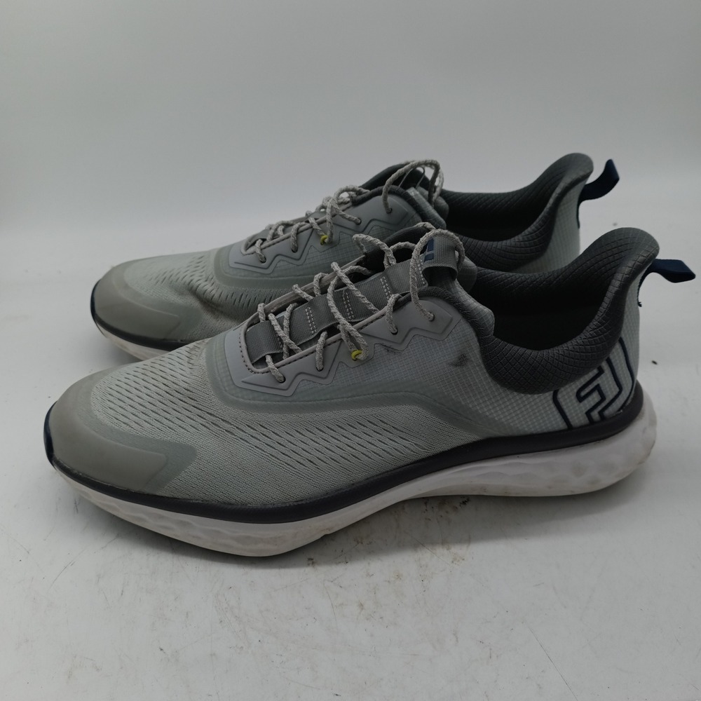 FootJoy Fuel Mens Spikeless Golf Shoes Grey Navy 56991 Size 12 M NO INSOLES s2